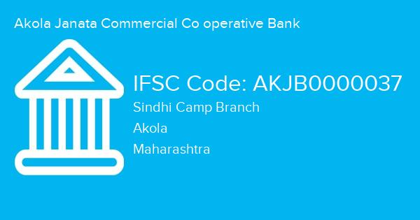 Akola Janata Commercial Co operative Bank, Sindhi Camp Branch IFSC Code - AKJB0000037