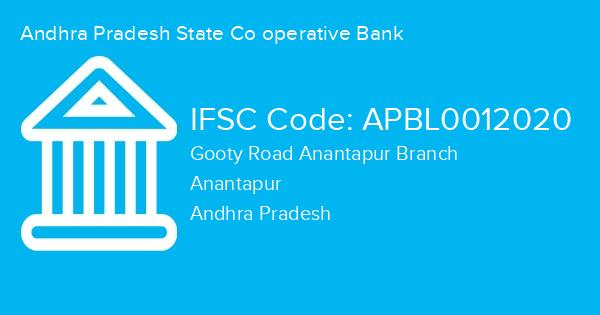 Andhra Pradesh State Co operative Bank, Gooty Road Anantapur Branch IFSC Code - APBL0012020