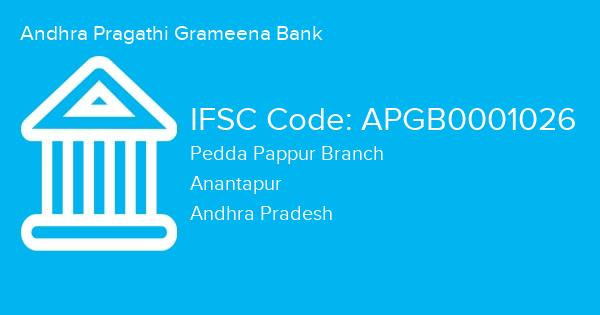 Andhra Pragathi Grameena Bank, Pedda Pappur Branch IFSC Code - APGB0001026