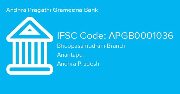 Andhra Pragathi Grameena Bank, Bhoopasamudram Branch IFSC Code - APGB0001036
