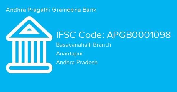 Andhra Pragathi Grameena Bank, Basavanahalli Branch IFSC Code - APGB0001098