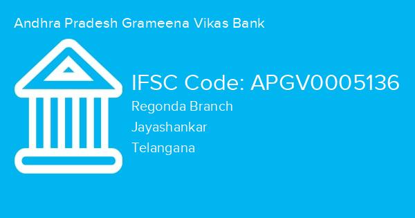 Andhra Pradesh Grameena Vikas Bank, Regonda Branch IFSC Code - APGV0005136