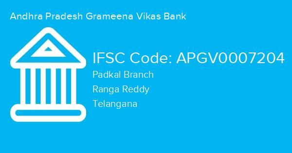 Andhra Pradesh Grameena Vikas Bank, Padkal Branch IFSC Code - APGV0007204