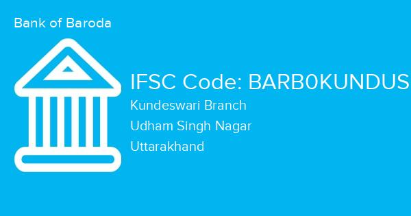 Bank of Baroda, Kundeswari Branch IFSC Code - BARB0KUNDUS