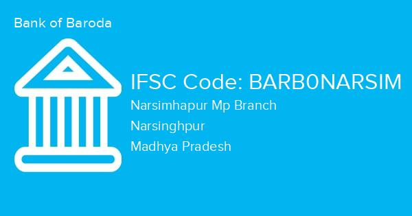 Bank of Baroda, Narsimhapur Mp Branch IFSC Code - BARB0NARSIM