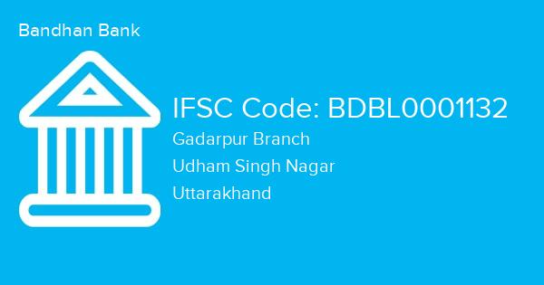 Bandhan Bank, Gadarpur Branch IFSC Code - BDBL0001132