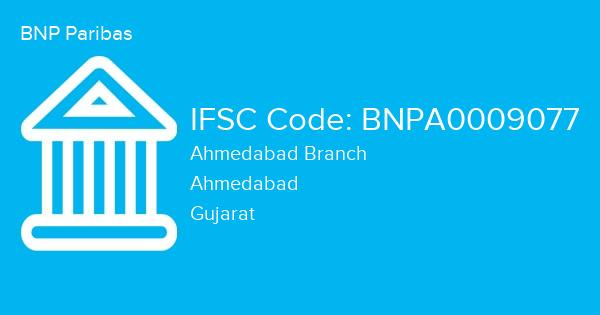 BNP Paribas, Ahmedabad Branch IFSC Code - BNPA0009077