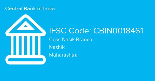 Central Bank of India, Ccpc Nasik Branch IFSC Code - CBIN0018461