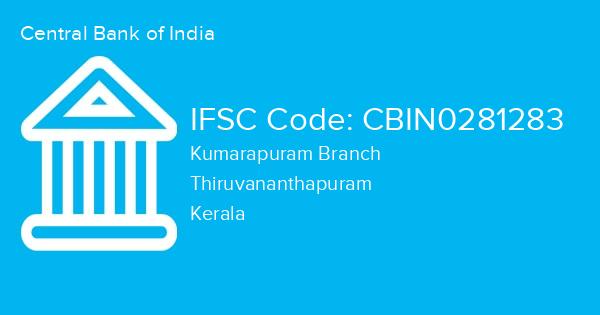 Central Bank of India, Kumarapuram Branch IFSC Code - CBIN0281283