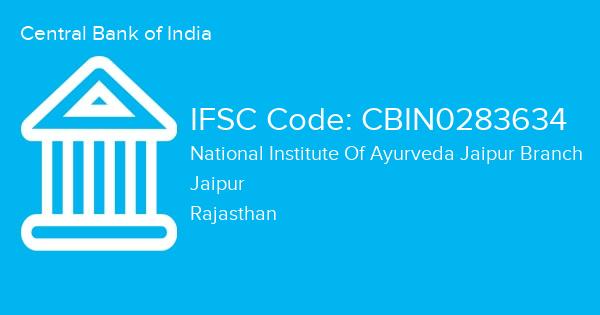 Central Bank of India, National Institute Of Ayurveda Jaipur Branch IFSC Code - CBIN0283634
