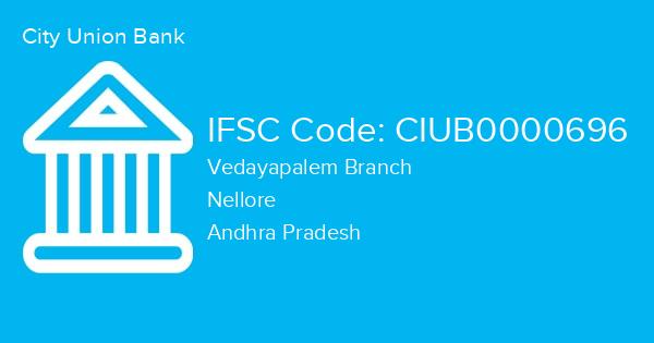 City Union Bank, Vedayapalem Branch IFSC Code - CIUB0000696