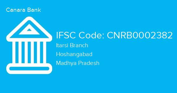 Canara Bank, Itarsi Branch IFSC Code - CNRB0002382
