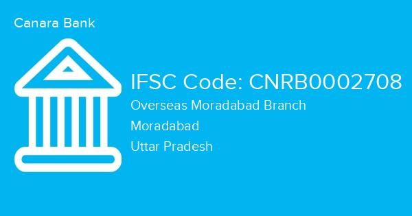 Canara Bank, Overseas Moradabad Branch IFSC Code - CNRB0002708