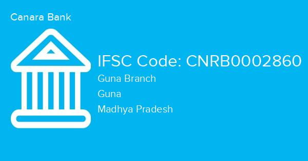 Canara Bank, Guna Branch IFSC Code - CNRB0002860