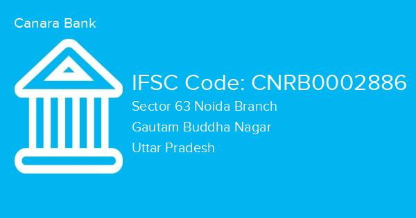 Canara Bank, Sector 63 Noida Branch IFSC Code - CNRB0002886