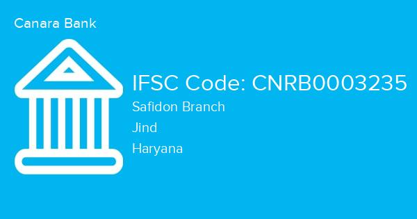 Canara Bank, Safidon Branch IFSC Code - CNRB0003235