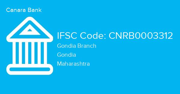 Canara Bank, Gondia Branch IFSC Code - CNRB0003312