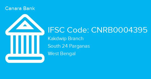Canara Bank, Kakdwip Branch IFSC Code - CNRB0004395