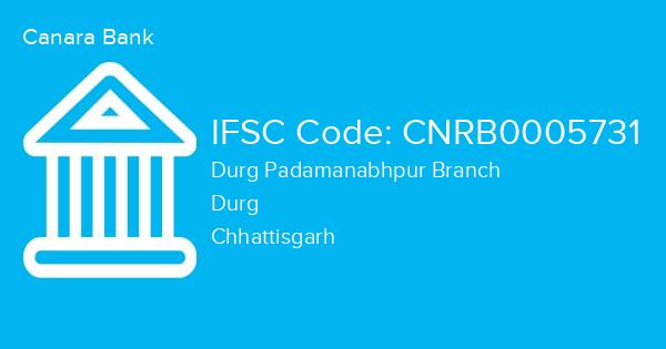 Canara Bank, Durg Padamanabhpur Branch IFSC Code - CNRB0005731