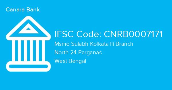 Canara Bank, Msme Sulabh Kolkata Iii Branch IFSC Code - CNRB0007171