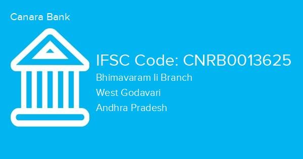 Canara Bank, Bhimavaram Ii Branch IFSC Code - CNRB0013625