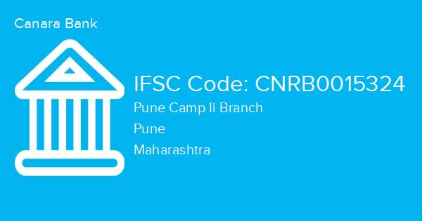 Canara Bank, Pune Camp Ii Branch IFSC Code - CNRB0015324