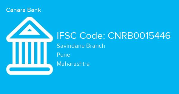 Canara Bank, Savindane Branch IFSC Code - CNRB0015446