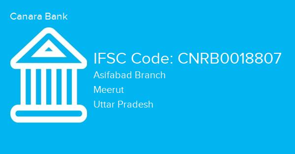 Canara Bank, Asifabad Branch IFSC Code - CNRB0018807