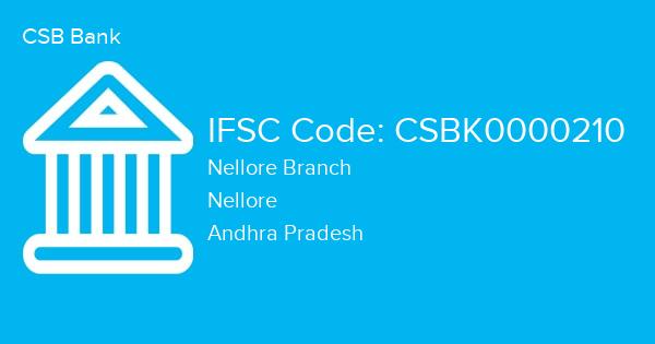 CSB Bank, Nellore Branch IFSC Code - CSBK0000210