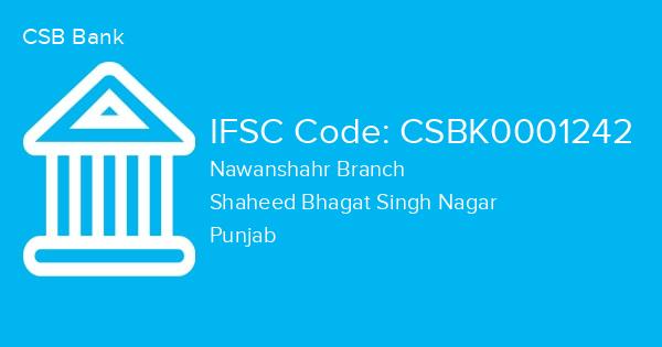 CSB Bank, Nawanshahr Branch IFSC Code - CSBK0001242