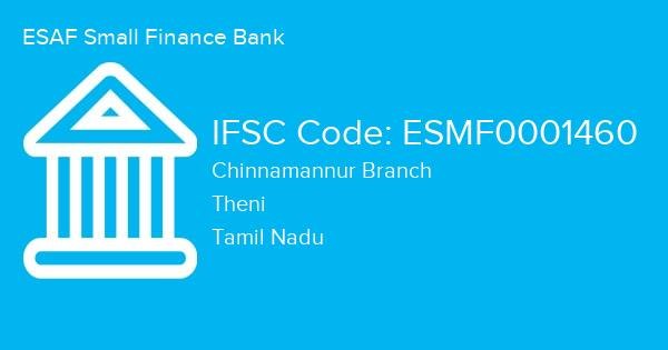 ESAF Small Finance Bank, Chinnamannur Branch IFSC Code - ESMF0001460