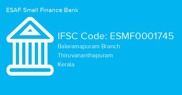 ESAF Small Finance Bank, Balaramapuram Branch IFSC Code - ESMF0001745