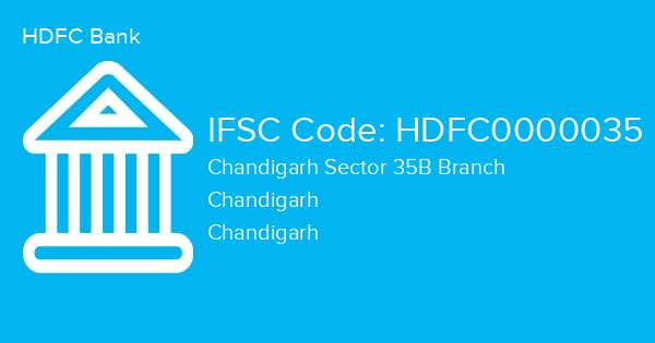 HDFC Bank, Chandigarh Sector 35B Branch IFSC Code - HDFC0000035