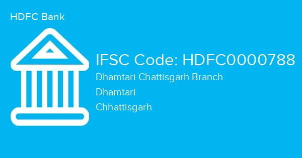 HDFC Bank, Dhamtari Chattisgarh Branch IFSC Code - HDFC0000788