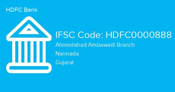 HDFC Bank, Ahmedabad Ambawadi Branch IFSC Code - HDFC0000888