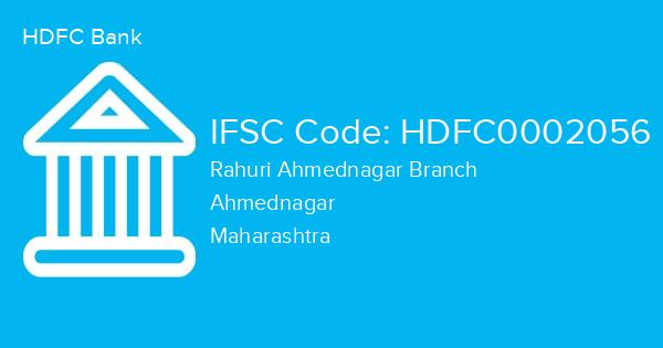 HDFC Bank, Rahuri Ahmednagar Branch IFSC Code - HDFC0002056