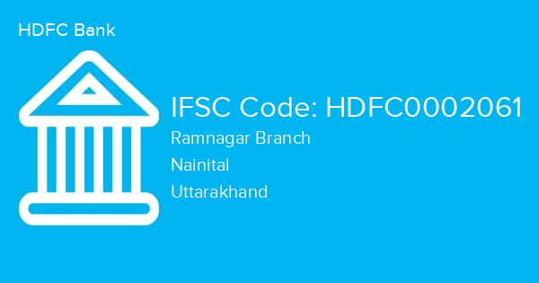 HDFC Bank, Ramnagar Branch IFSC Code - HDFC0002061