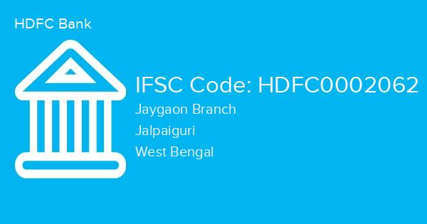 HDFC Bank, Jaygaon Branch IFSC Code - HDFC0002062