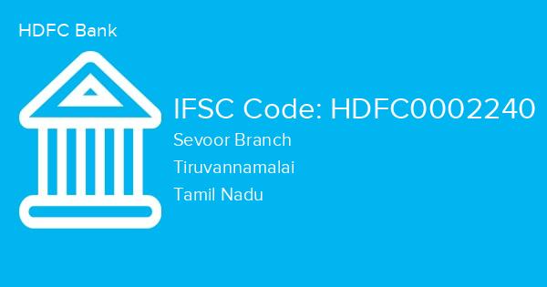 HDFC Bank, Sevoor Branch IFSC Code - HDFC0002240