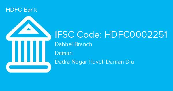 HDFC Bank, Dabhel Branch IFSC Code - HDFC0002251