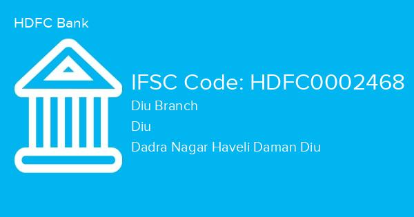 HDFC Bank, Diu Branch IFSC Code - HDFC0002468