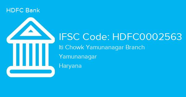 HDFC Bank, Iti Chowk Yamunanagar Branch IFSC Code - HDFC0002563