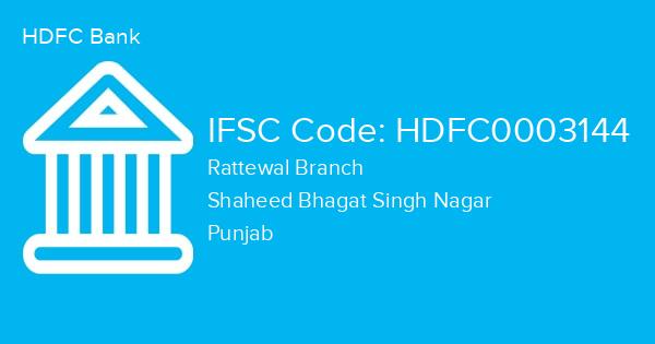 HDFC Bank, Rattewal Branch IFSC Code - HDFC0003144