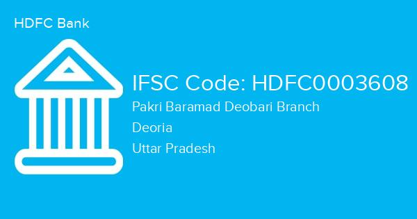 HDFC Bank, Pakri Baramad Deobari Branch IFSC Code - HDFC0003608