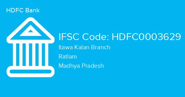 HDFC Bank, Itawa Kalan Branch IFSC Code - HDFC0003629