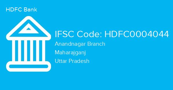 HDFC Bank, Anandnagar Branch IFSC Code - HDFC0004044