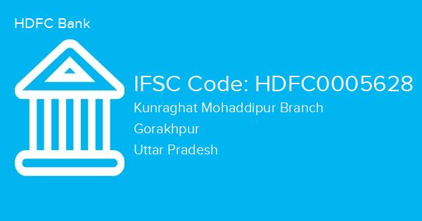HDFC Bank, Kunraghat Mohaddipur Branch IFSC Code - HDFC0005628