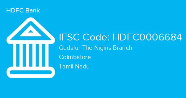 HDFC Bank, Gudalur The Nigiris Branch IFSC Code - HDFC0006684