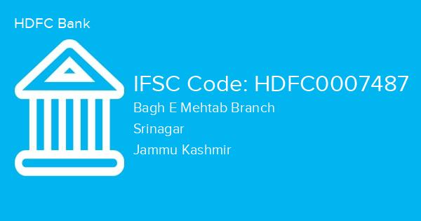 HDFC Bank, Bagh E Mehtab Branch IFSC Code - HDFC0007487
