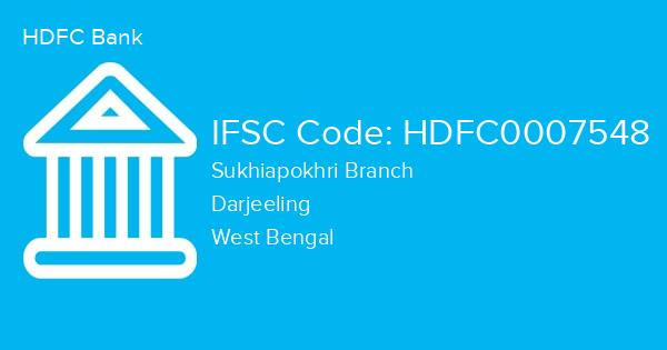 HDFC Bank, Sukhiapokhri Branch IFSC Code - HDFC0007548